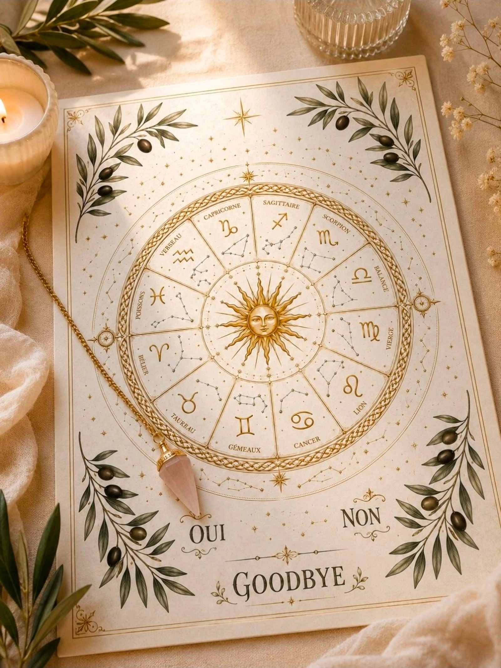 ✨ Planche de Radiesthésie Astrologique✨